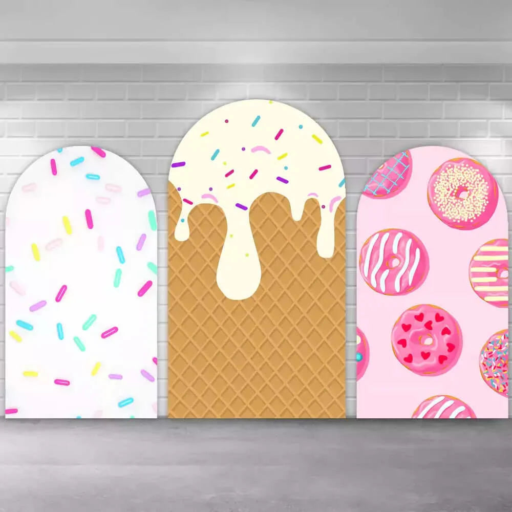 Donuts Ice Cream Candy Theme Arch Backdrop