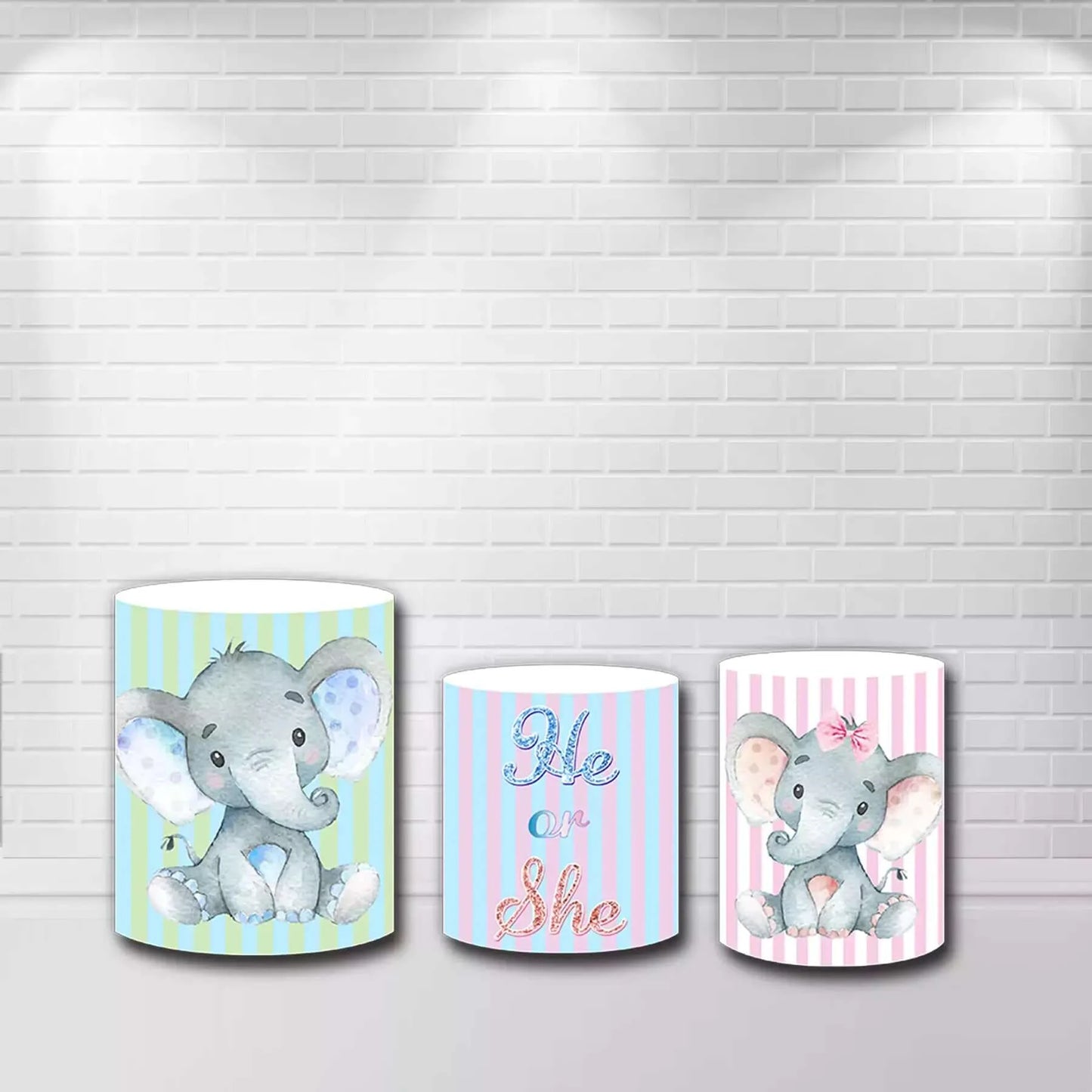 Elephant Gender Reveal Plinth Covers