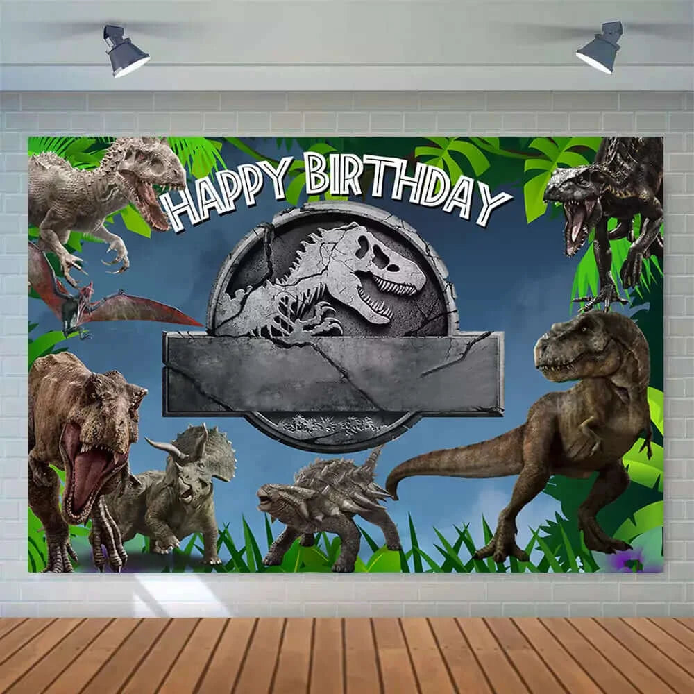 Jurassic buy Dinosaur Theme Birthday Photography Studio Backdrop Background Banner