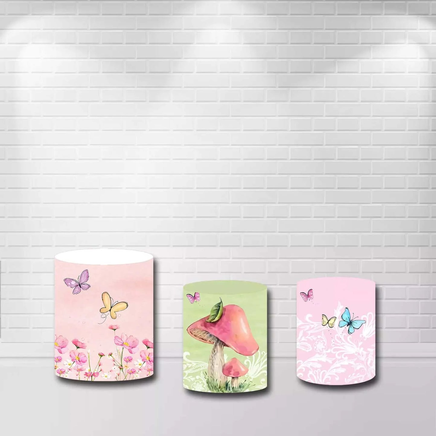 Pink Tree Butterfly Flowers Fairyland Plinth Covers