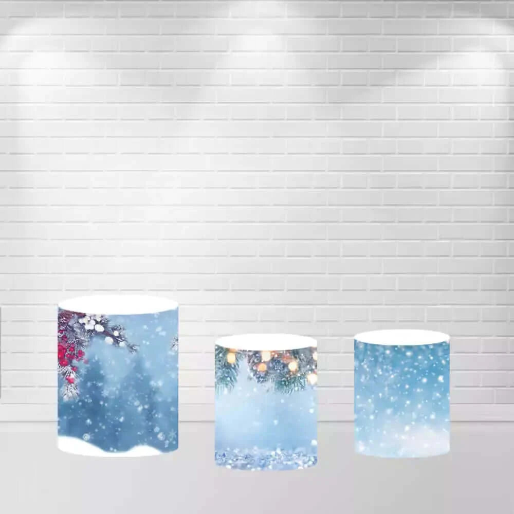 Winter Snow Christmas Day Cylinder Covers