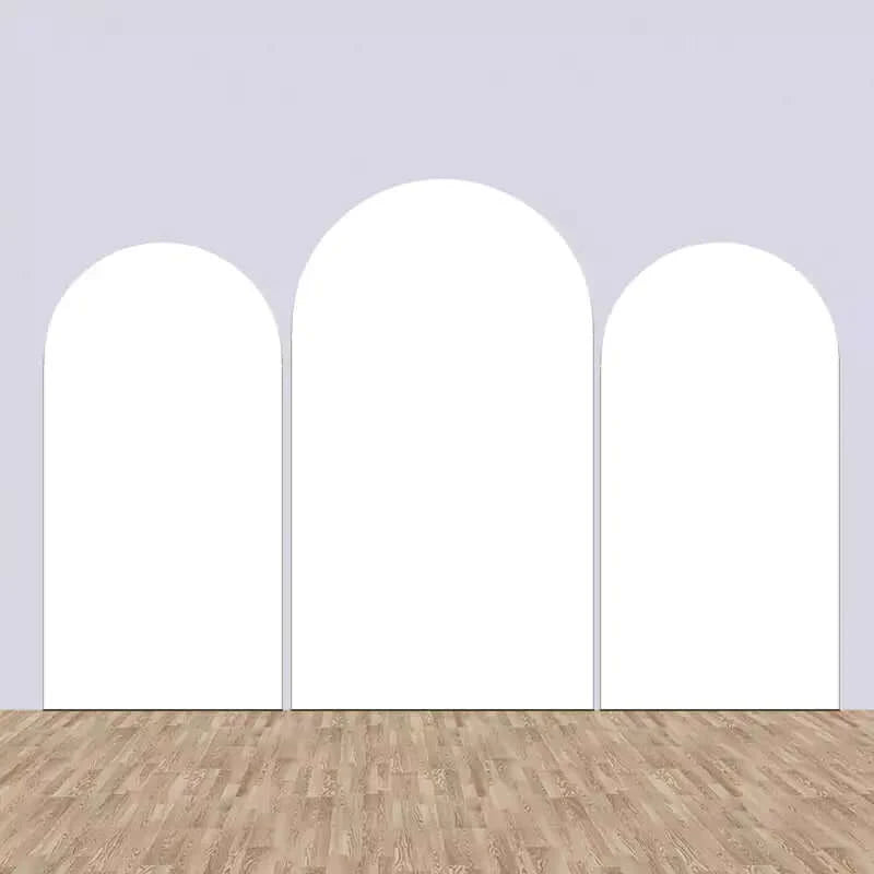 Plain Solid White Arch Backdrop Covers