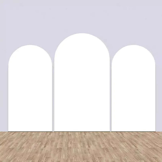 Plain Solid White Arch Backdrop Covers