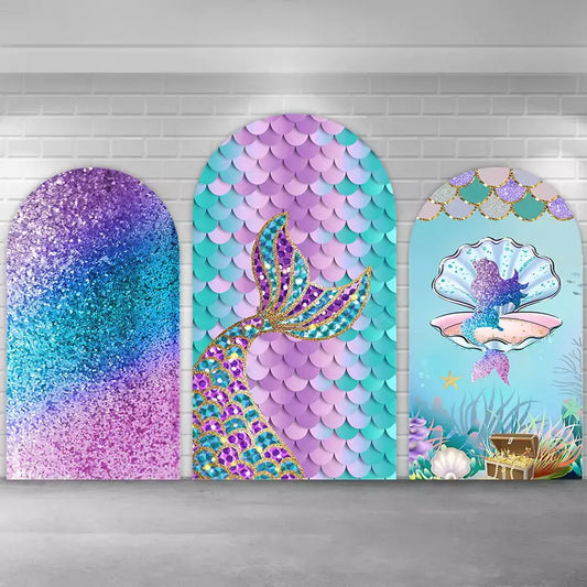 Under The Sea Little Mermaid Theme Arch Backdrop Cover