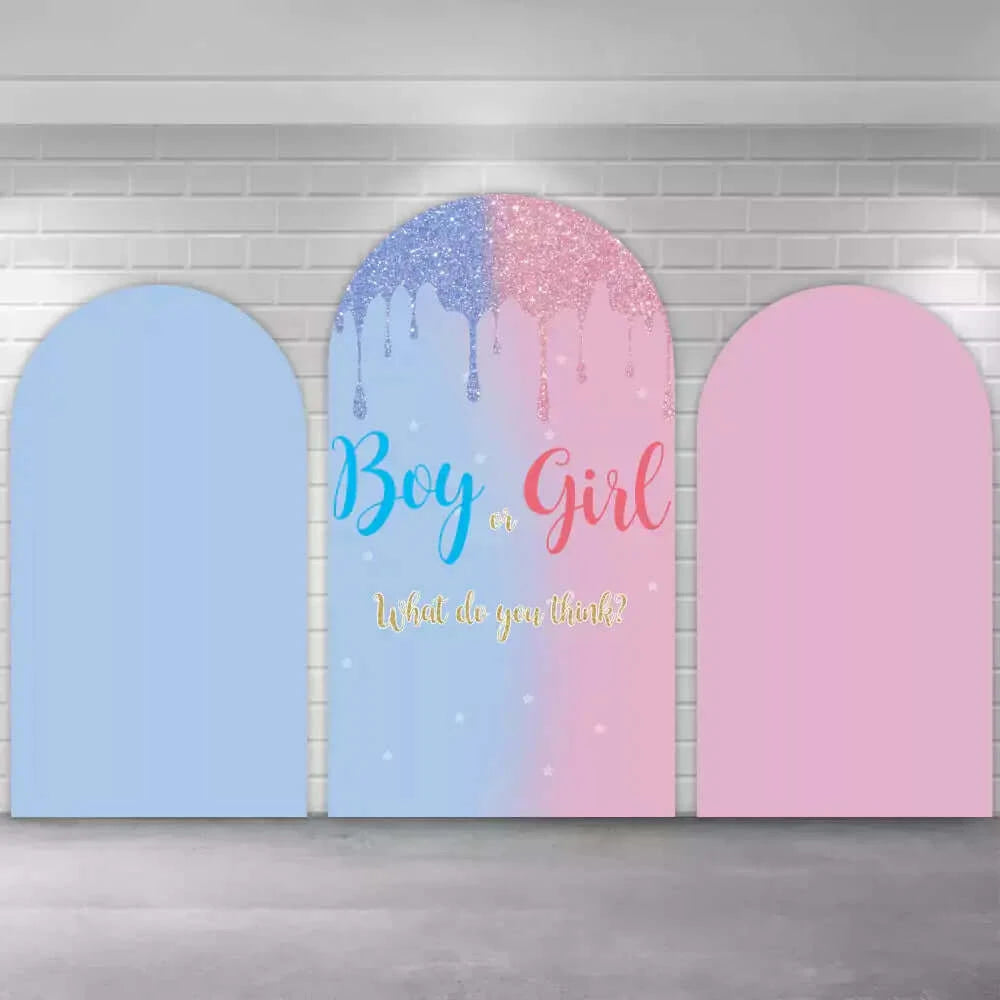 Boy Or Girl Gender Reveal Party Arch Backdrop Covers