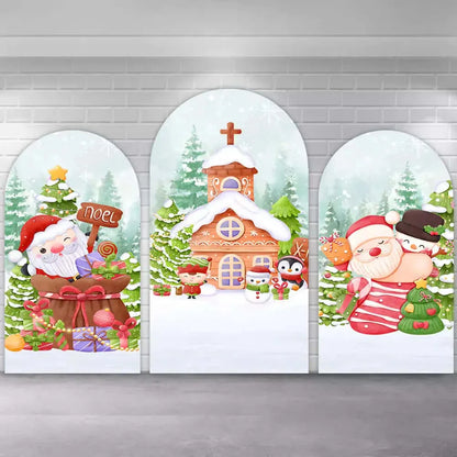 Cartoon Santa Claus Christmas Tree Chiara Wall Backgrounds