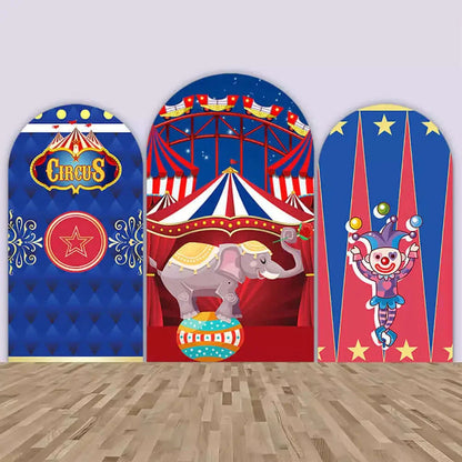 Children Portrait Circus Carnival Baby Shower Chiara Arched Wall Covers