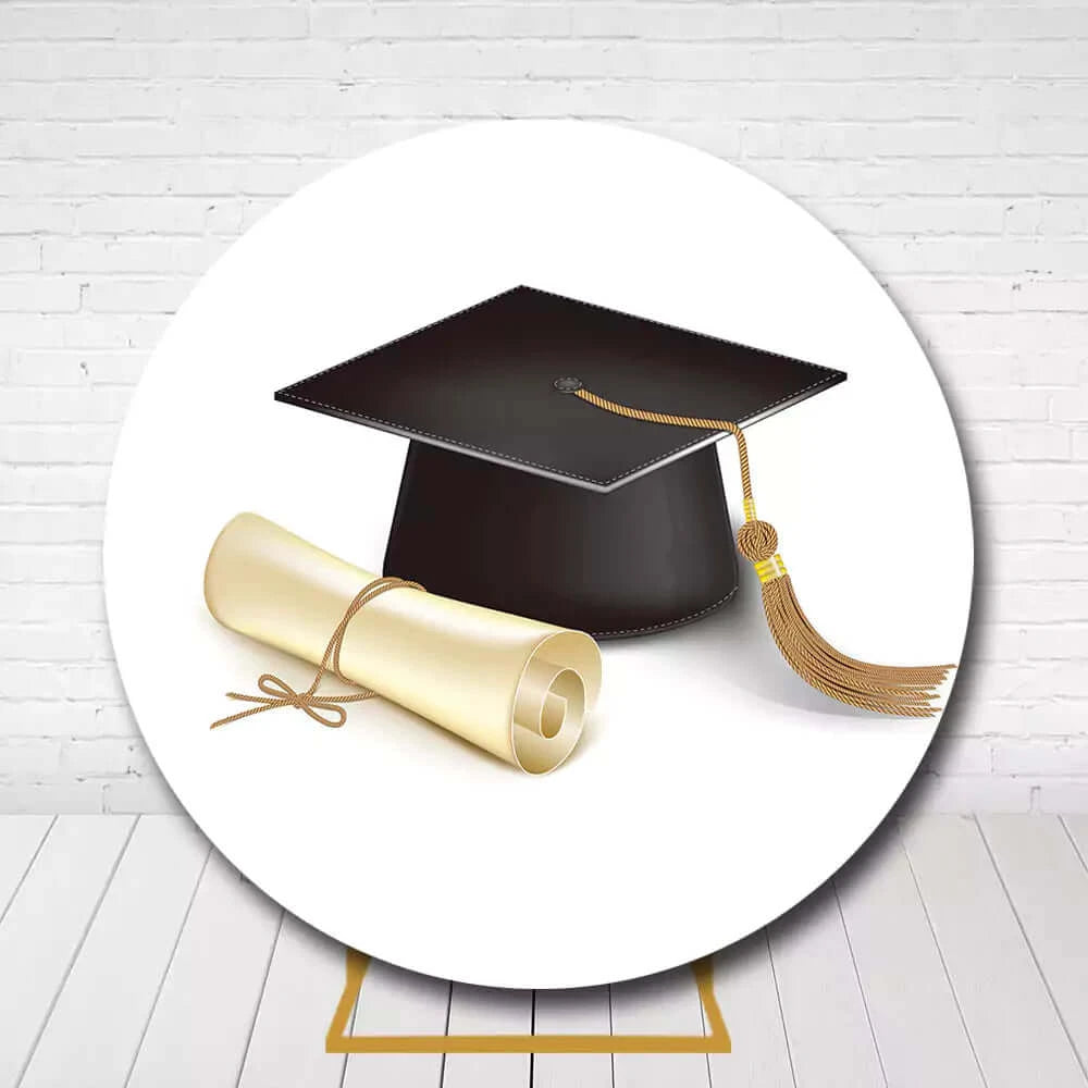 Class Of 2022 Bachelor Cap Diploma Circle Photography Background