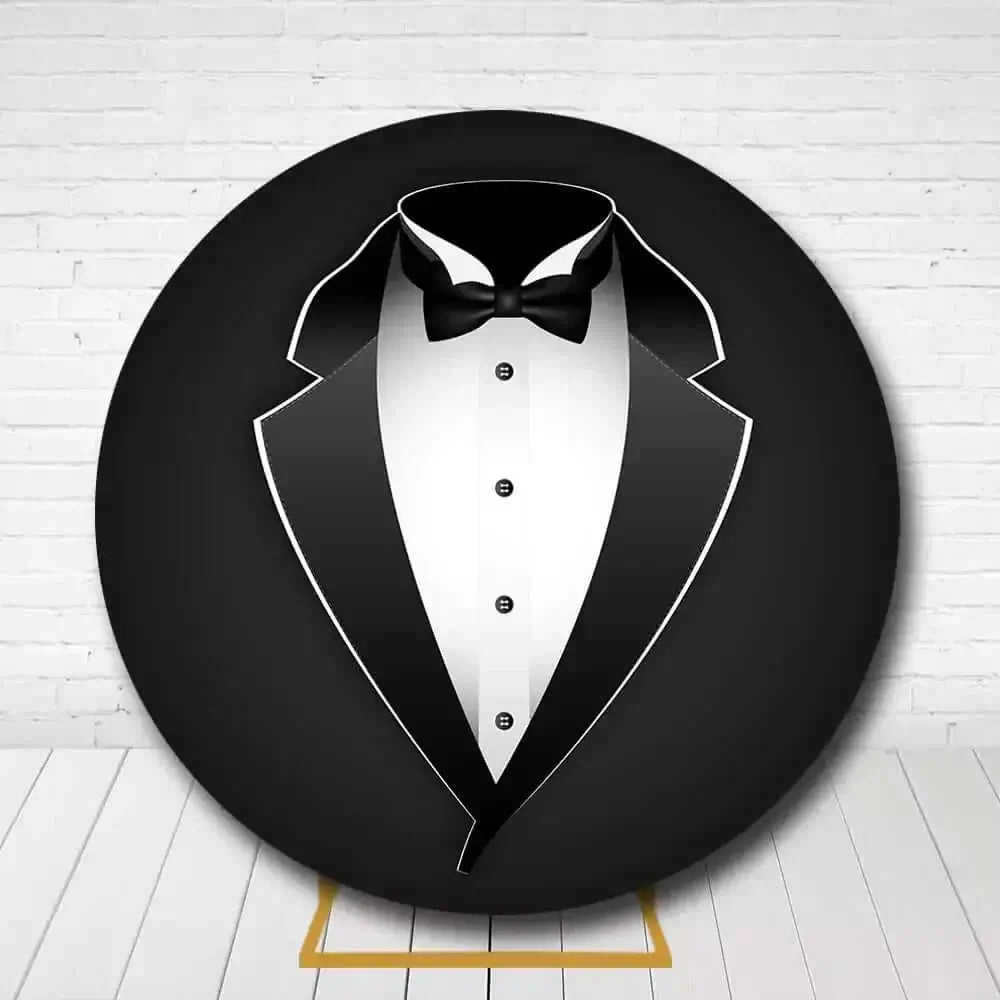 Elegant tuxedo backdrop with a gentleman design, perfect for formal parties, celebrations, and stylish events
