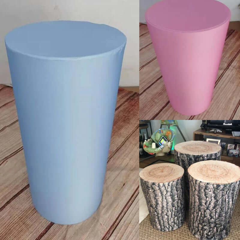 Blue Pink Wooden Color Plinth Covers