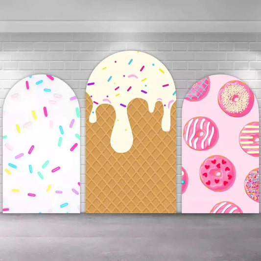 Donuts Ice Cream Candy Theme Arch Backdrop