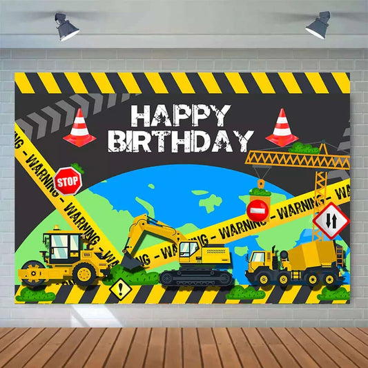 Excavator Truck Construction Party Photography Background