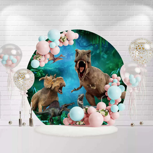 Jurassic Dinosaur Round Backdrop Cover