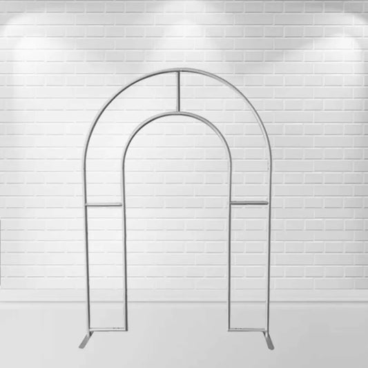 Silver Metal Open Arch Backdrop Stand