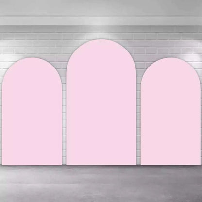 Plain Solid Baby Pink Arch Backdrop Cover 