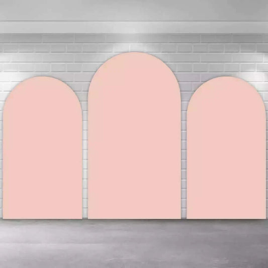 Plain Solid Peach Color Arch Backdrop Cover