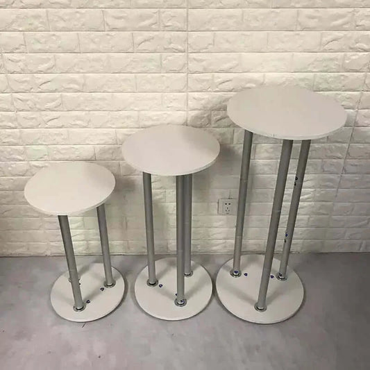 Round 3pcs Display Metal Cylinder Pedestals Plinths