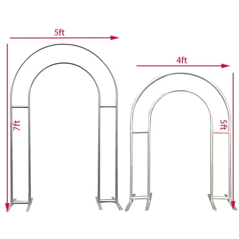 Silver Metal Open Arch Stand Size