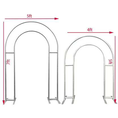 Silver Metal Open Arch Stand Size