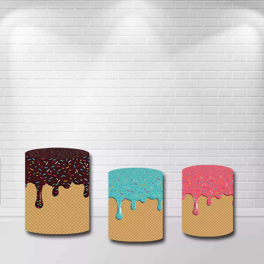 Slime Candy Bar Table Banner Cylinder Covers Kit