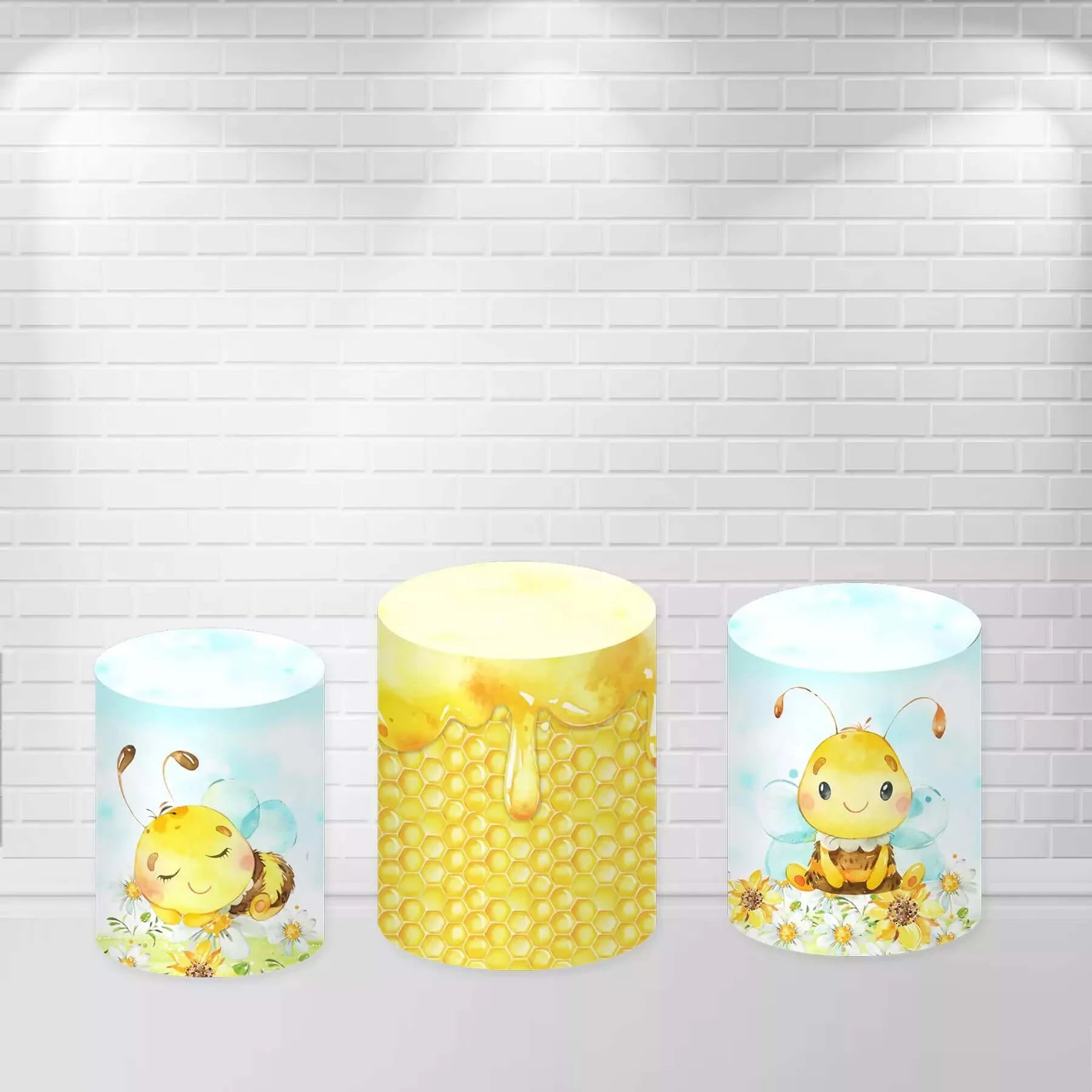  Yellow Flowers Sweet Bee Day Cylinder Covers