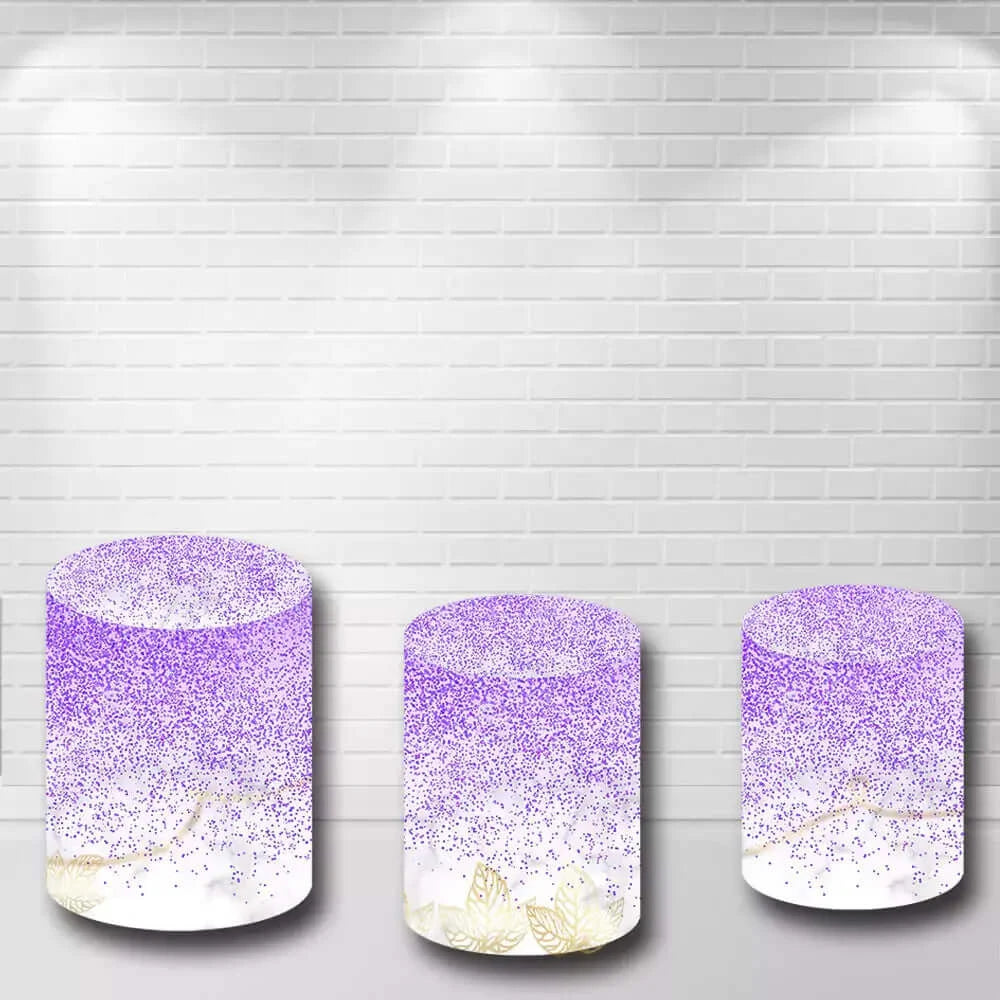 Purple Glitter Plinth Covers